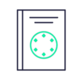 Neon green compass icon on a dark navy book cover, suggesting navigation or travel-related content.